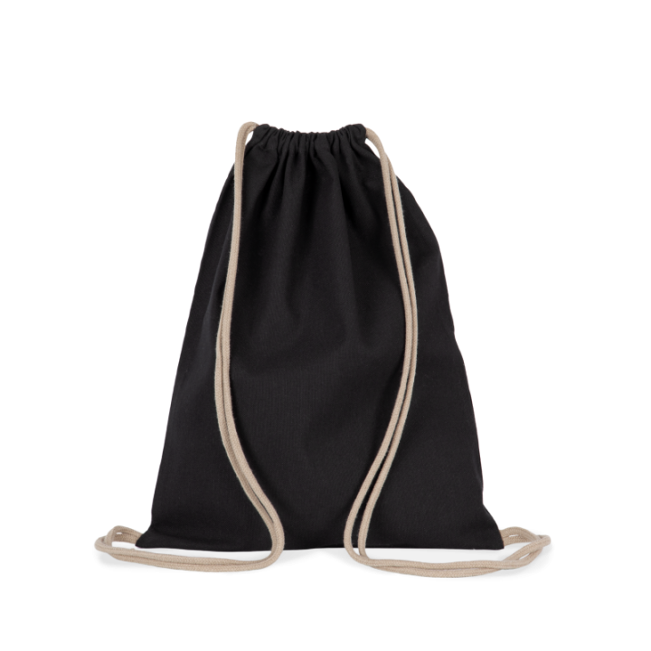Sac à dos en tissu recyclé à cordon coulissant
