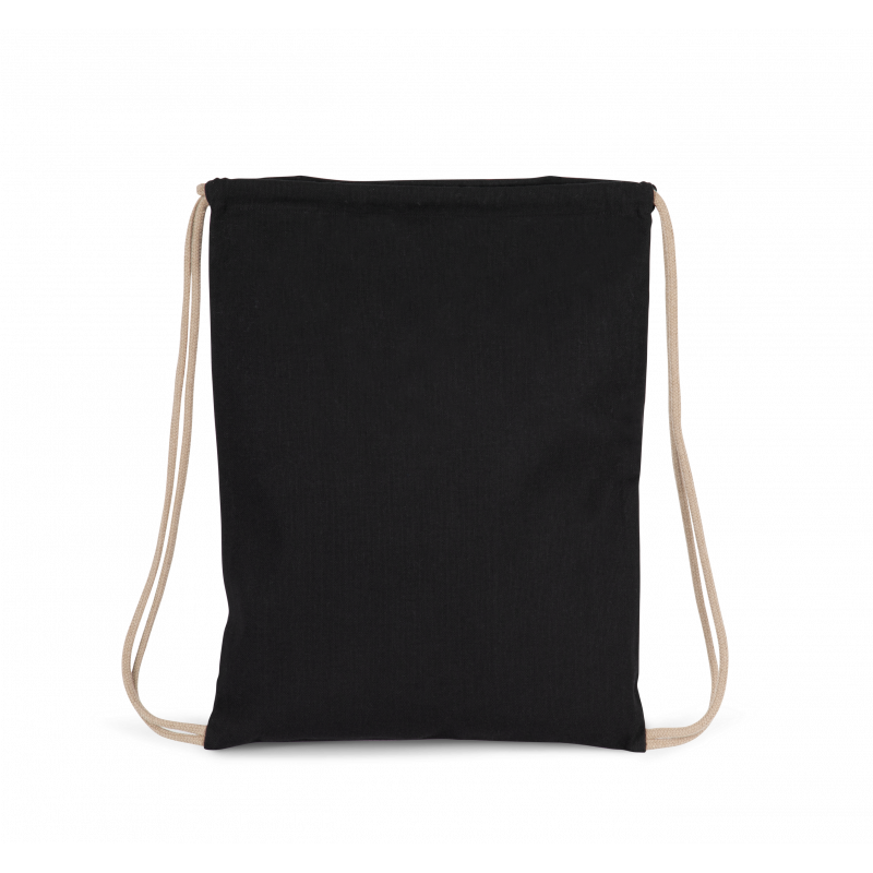 Sac à dos en tissu recyclé à cordon coulissant