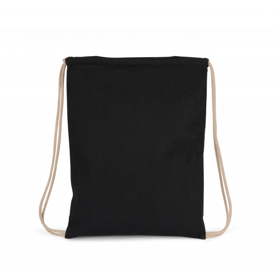 Sac à dos en tissu recyclé à cordon coulissant