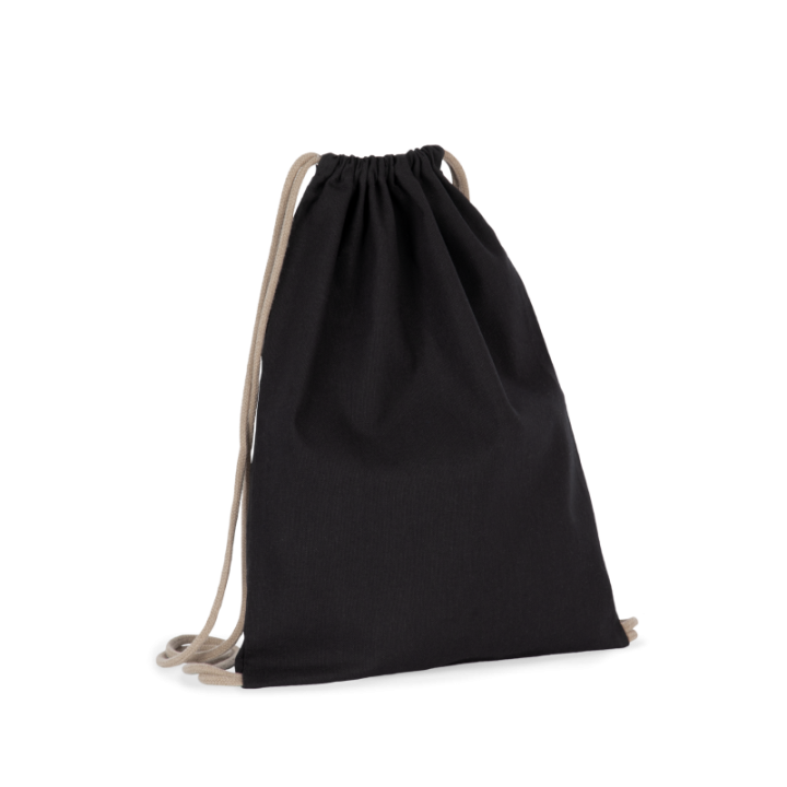 Sac à dos en tissu recyclé à cordon coulissant