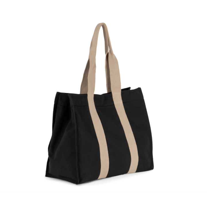 Grand sac shopping à soufflet recyclé