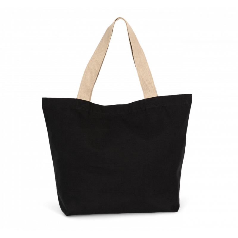 Grand sac shopping recyclé à fond plat