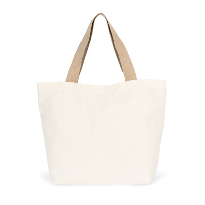 Grand sac shopping recyclé à fond plat