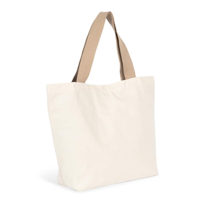 Grand sac shopping recyclé à fond plat