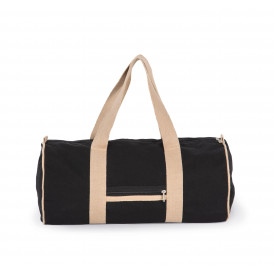 Sac polochon en tissu recyclé, Dimensions : 50 cm x 25 cm x 25 cm