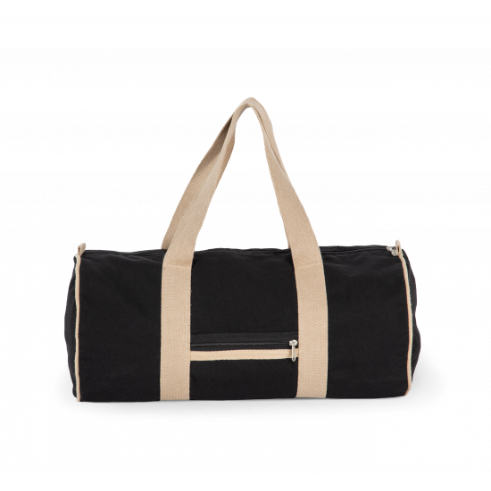 Sac polochon en tissu recyclé, Dimensions : 50 cm x 25 cm x 25 cm