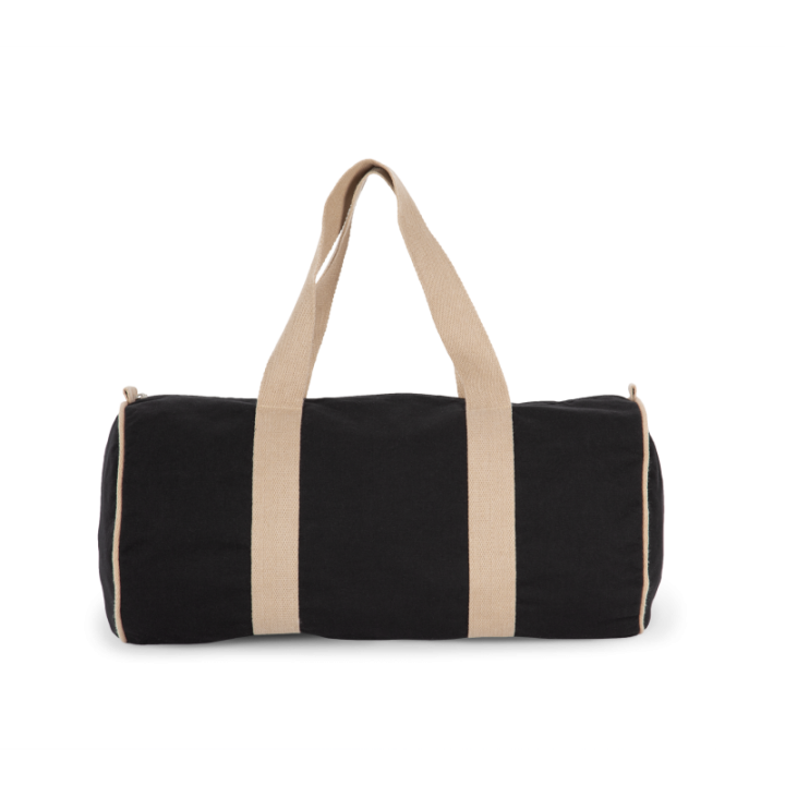 Sac polochon en tissu recyclé, Dimensions : 50 cm x 25 cm x 25 cm