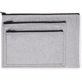 Pochette plate zippée en tissu recyclé