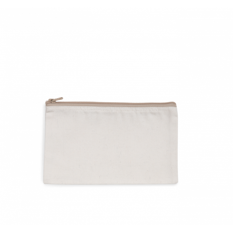 Pochette plate zippée en tissu recyclé