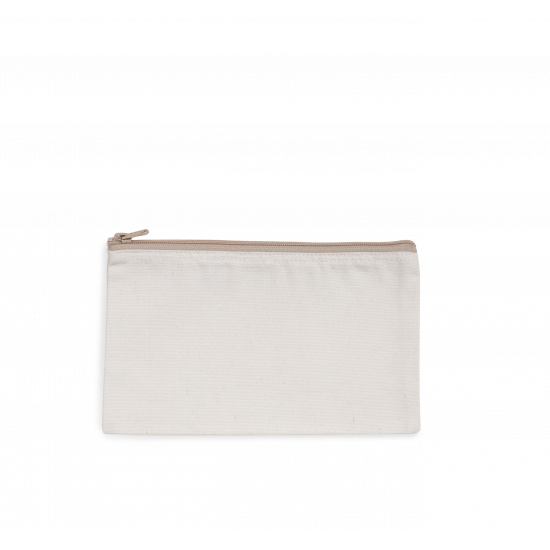 Pochette plate zippée en tissu recyclé
