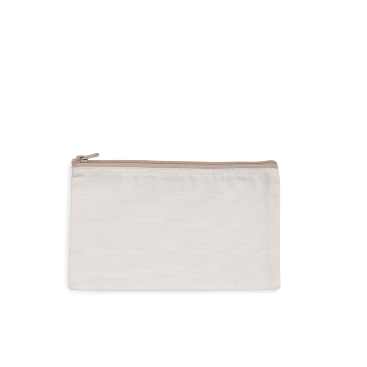 Pochette plate zippée en tissu recyclé