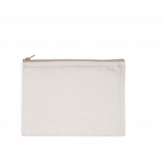 Pochette plate zippée en tissu recyclé