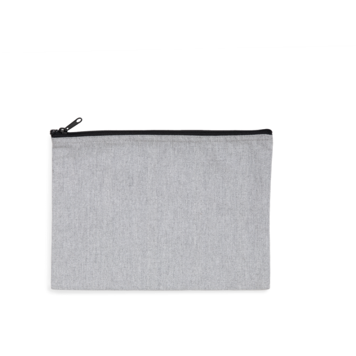 Pochette plate zippée en tissu recyclé