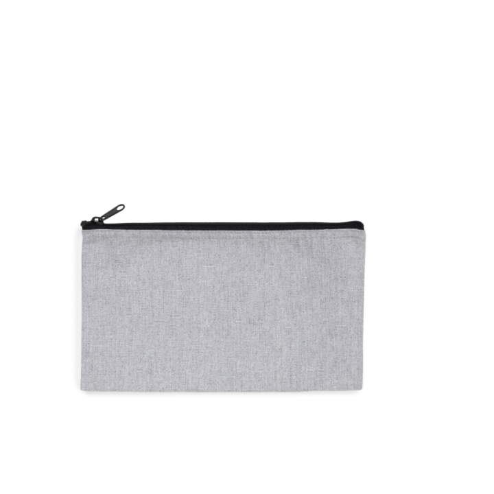 Pochette plate zippée en tissu recyclé