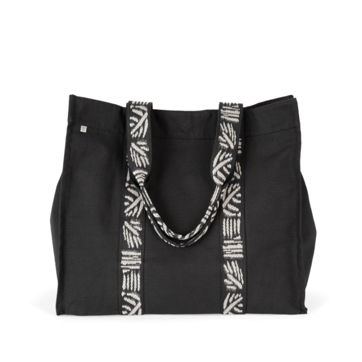 Grand sac shopping recyclé à soufflet