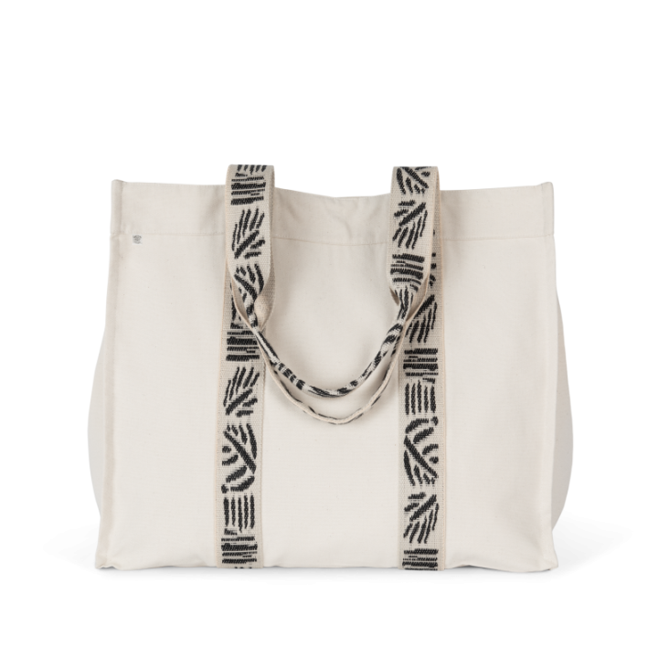 Grand sac shopping recyclé à soufflet