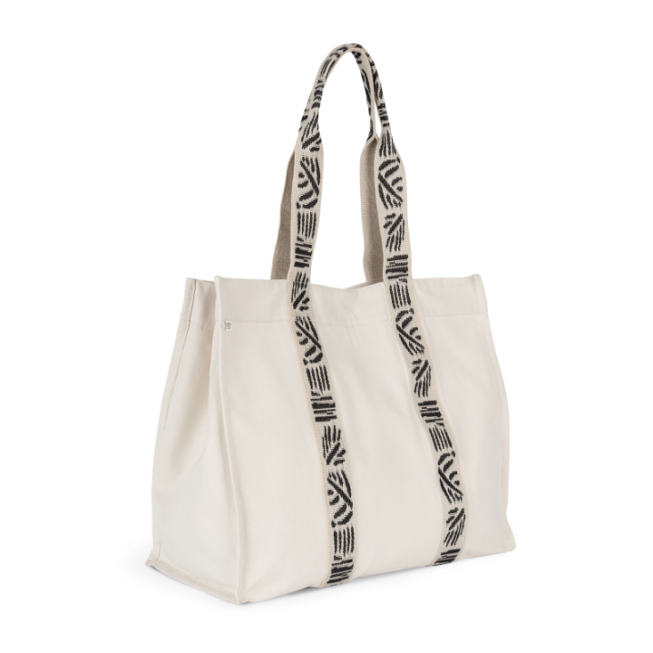 Grand sac shopping recyclé à soufflet