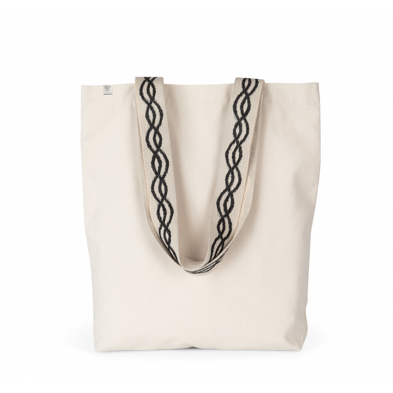 Sac shopping recyclé à fond plat
