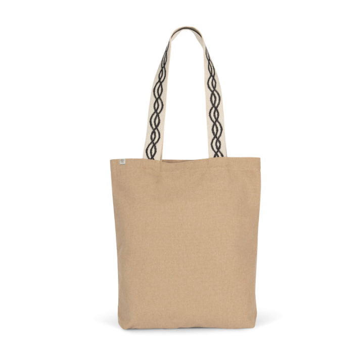 Sac shopping recyclé à fond plat