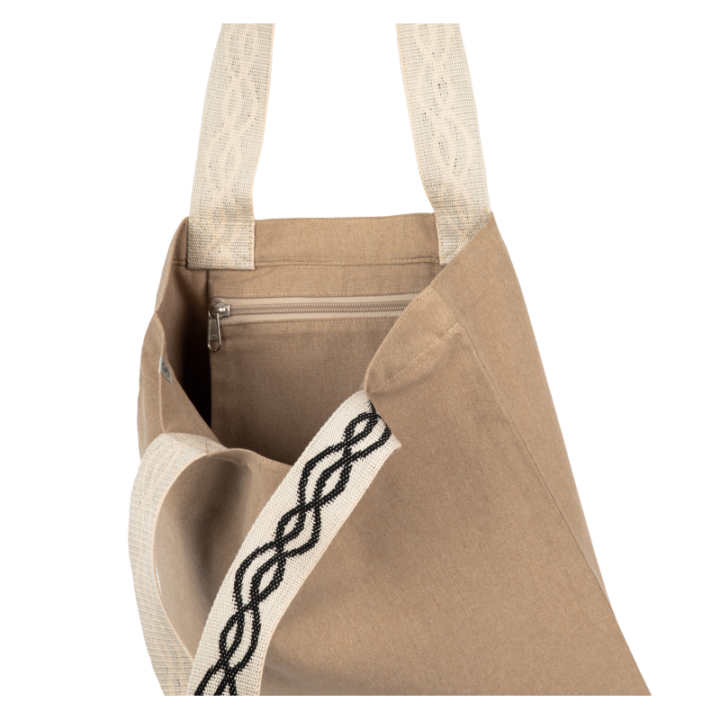 Sac shopping recyclé à fond plat
