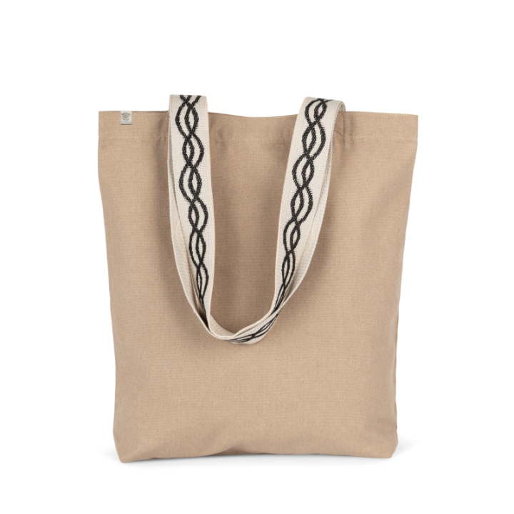 Sac shopping recyclé à fond plat