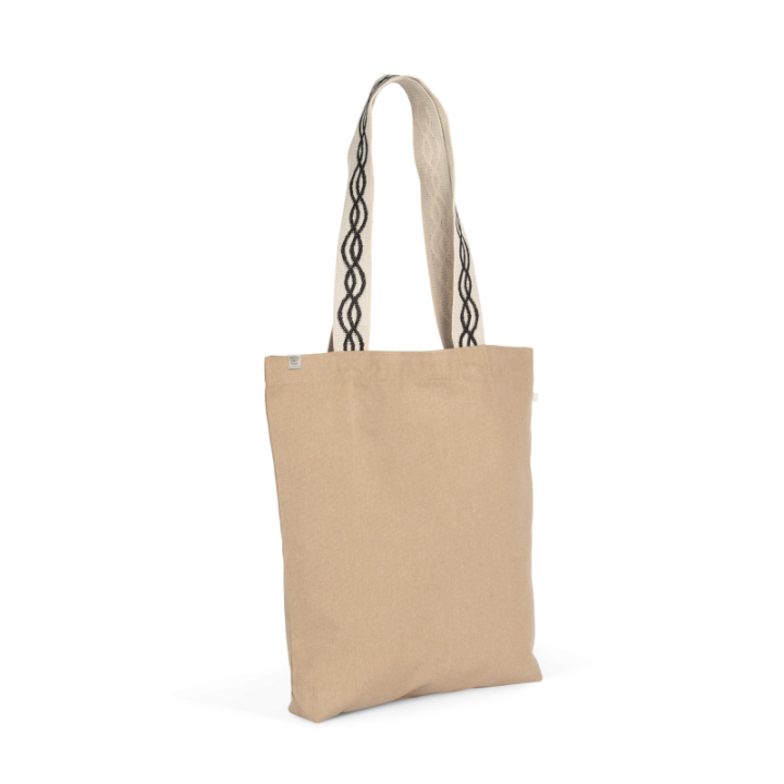 Sac shopping recyclé à fond plat