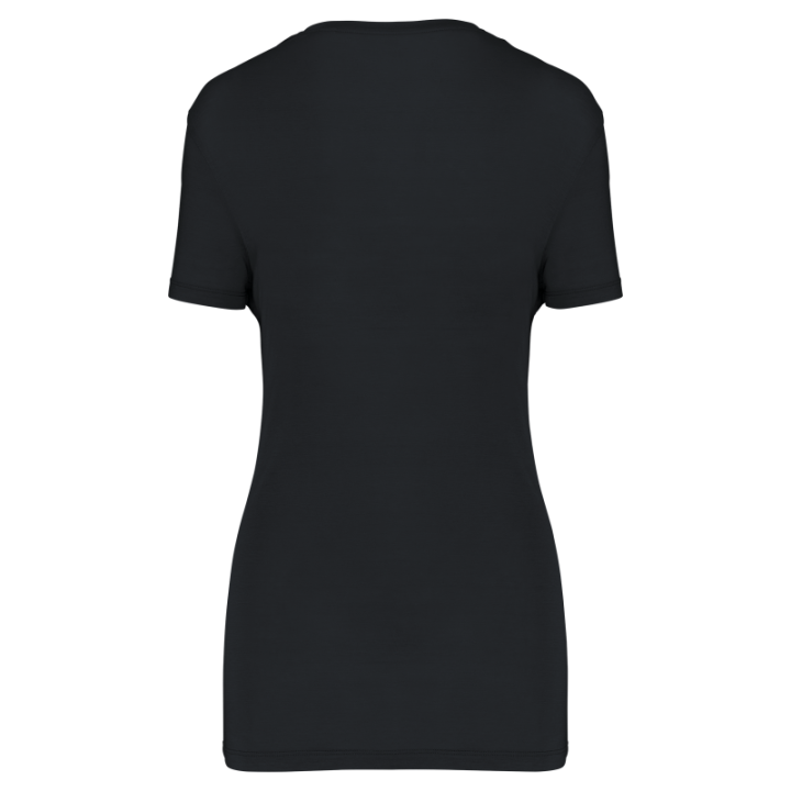 T-shirt lyocell tencel™ col v manches courtes femme - 145 g