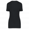 T-shirt lyocell tencel™ col v manches courtes femme - 145 g