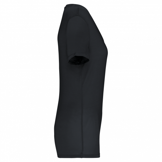 T-shirt lyocell tencel™ col v manches courtes femme - 145 g