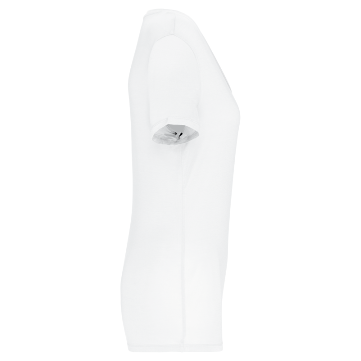 T-shirt lyocell tencel™ col v manches courtes femme - 145 g