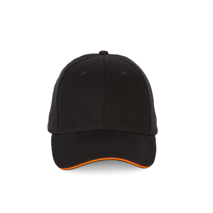 Casquette 6 panneaux avec sandwich de visière contrasté