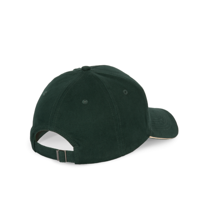 Casquette 6 panneaux avec sandwich de visière contrasté