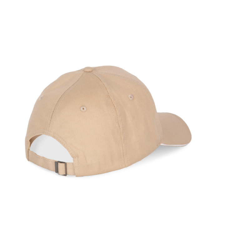 Casquette 6 panneaux avec sandwich de visière contrasté