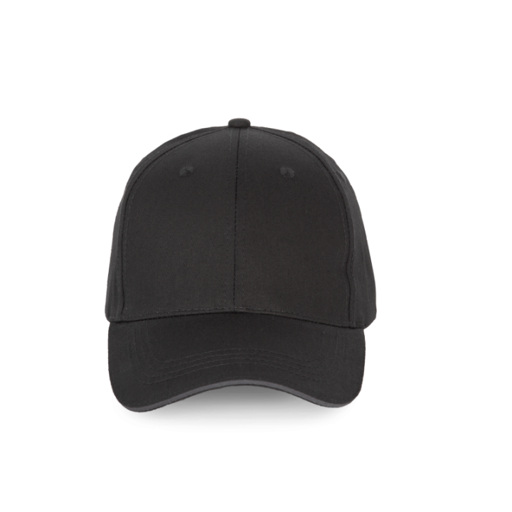Casquette 6 panneaux avec sandwich de visière contrasté