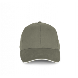 Casquette 6 panneaux en coton bio à visière contrasté (2)