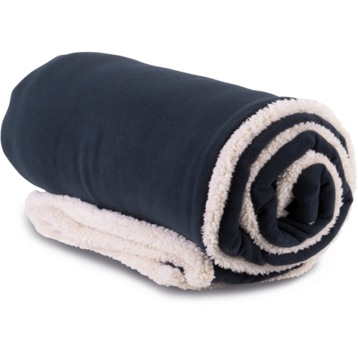 Plaid un côté en polaire, l'autre en sherpa