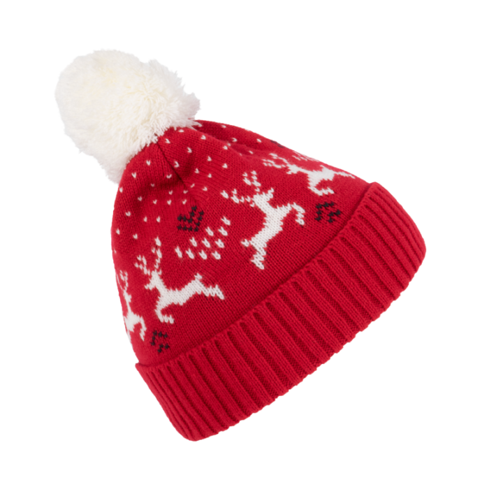 Bonnet hiver avec motifs rennes