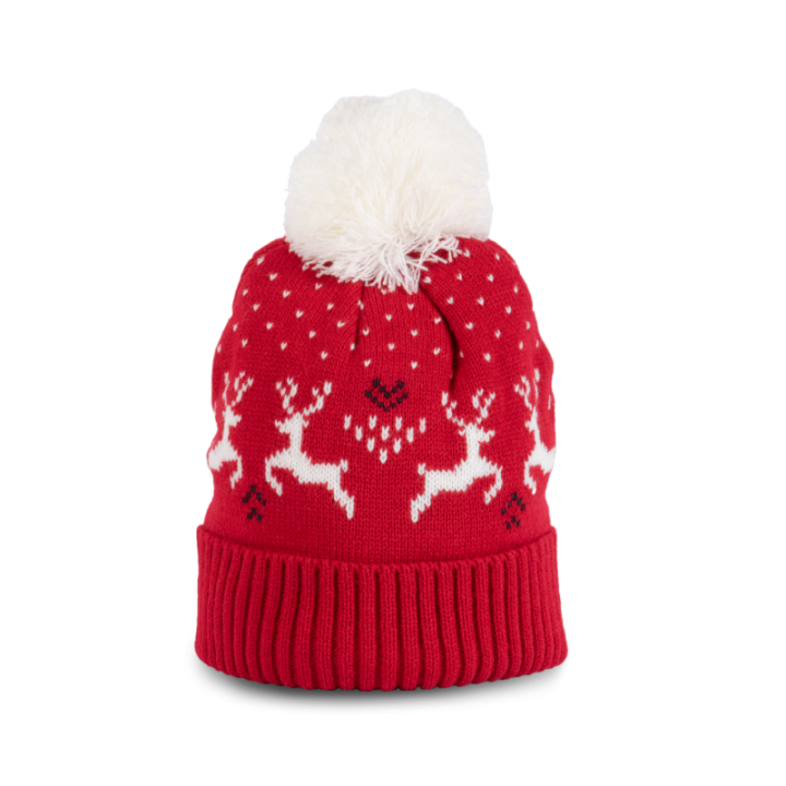 Bonnet hiver avec motifs rennes