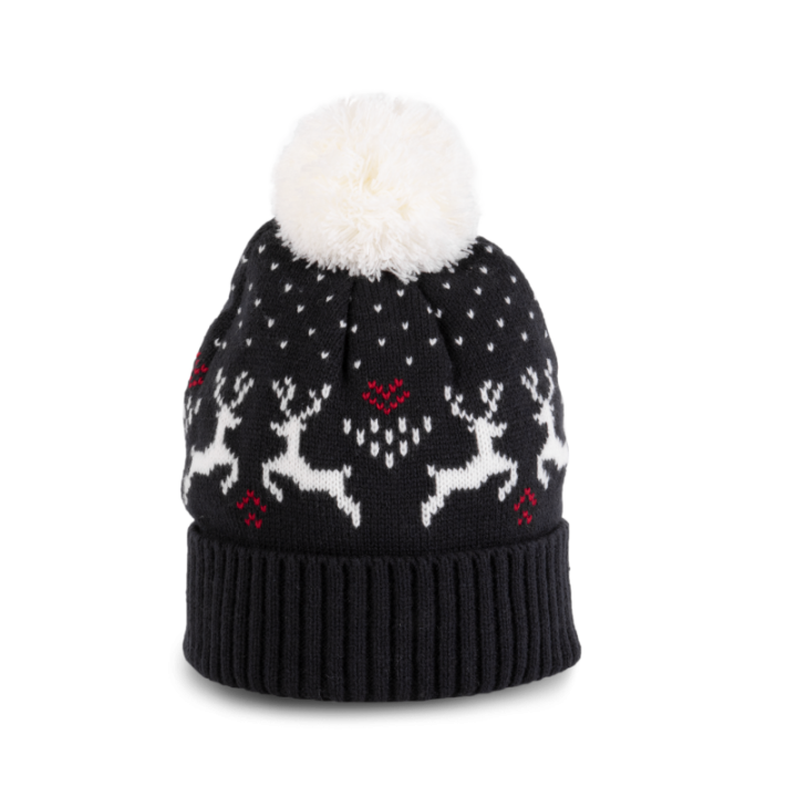Bonnet hiver avec motifs rennes