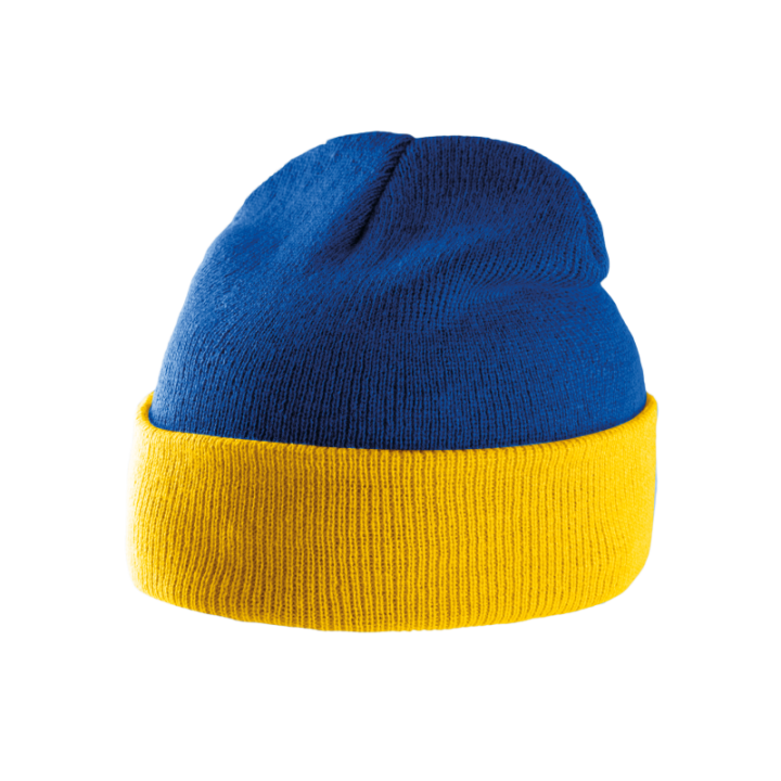 Bonnet bicolore avec revers K-UP