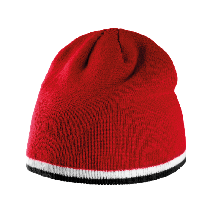 Bonnet avec bande bicolore contrastée K-UP