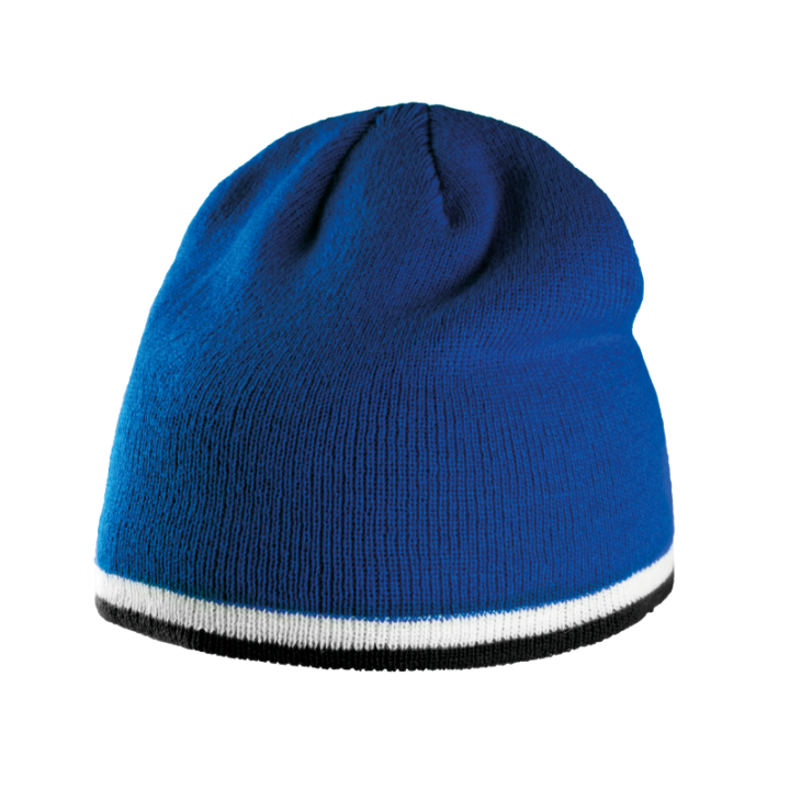 Bonnet avec bande bicolore contrastée K-UP