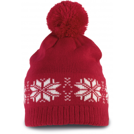 Bonnet tricoté motif étoile