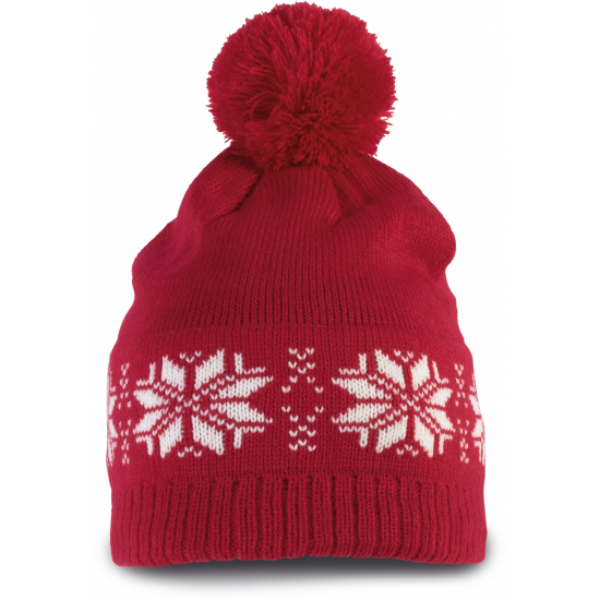 Bonnet tricoté motif étoile