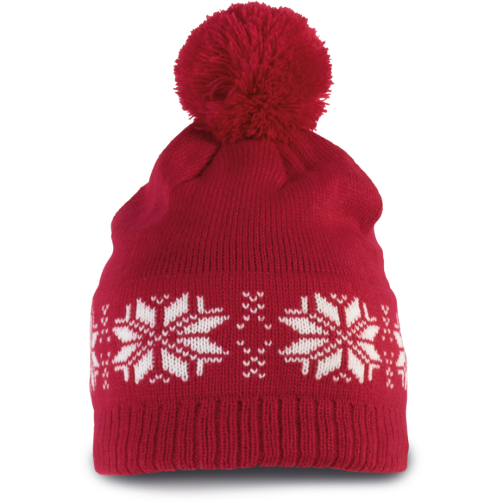 Bonnet tricoté motif étoile