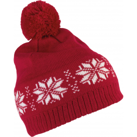 Bonnet tricoté motif étoile (2)