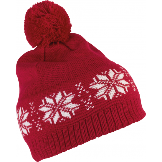 Bonnet tricoté motif étoile