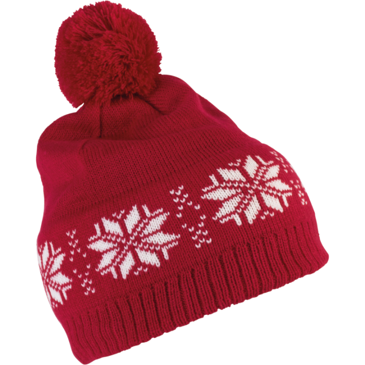 Bonnet tricoté motif étoile