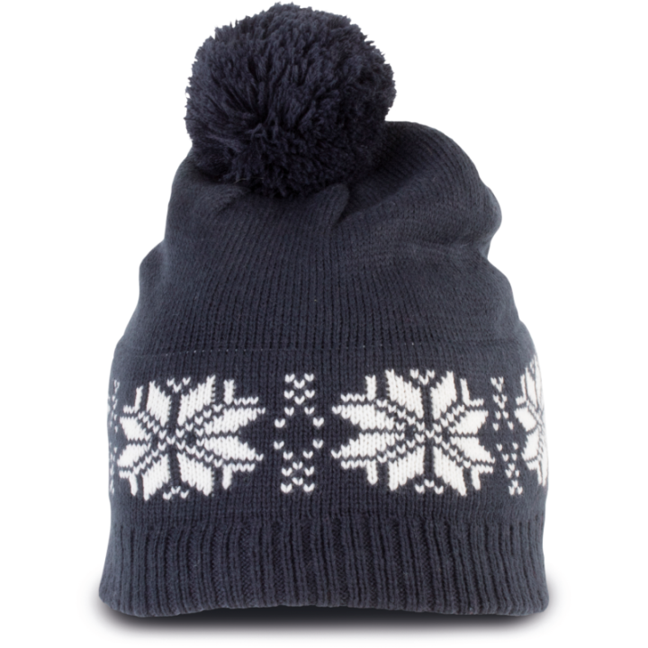 Bonnet tricoté motif étoile