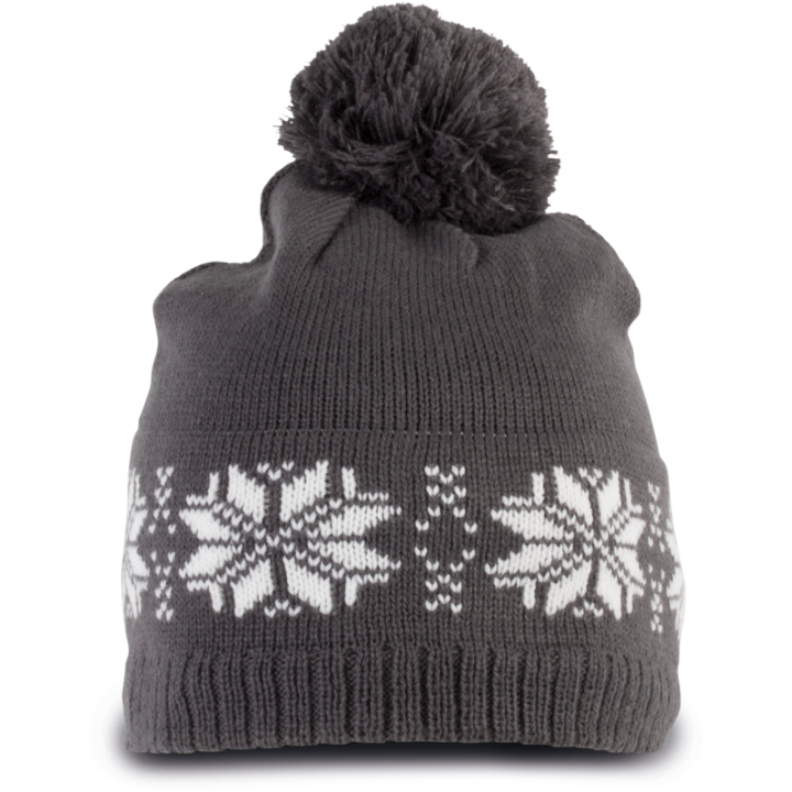 Bonnet tricoté motif étoile